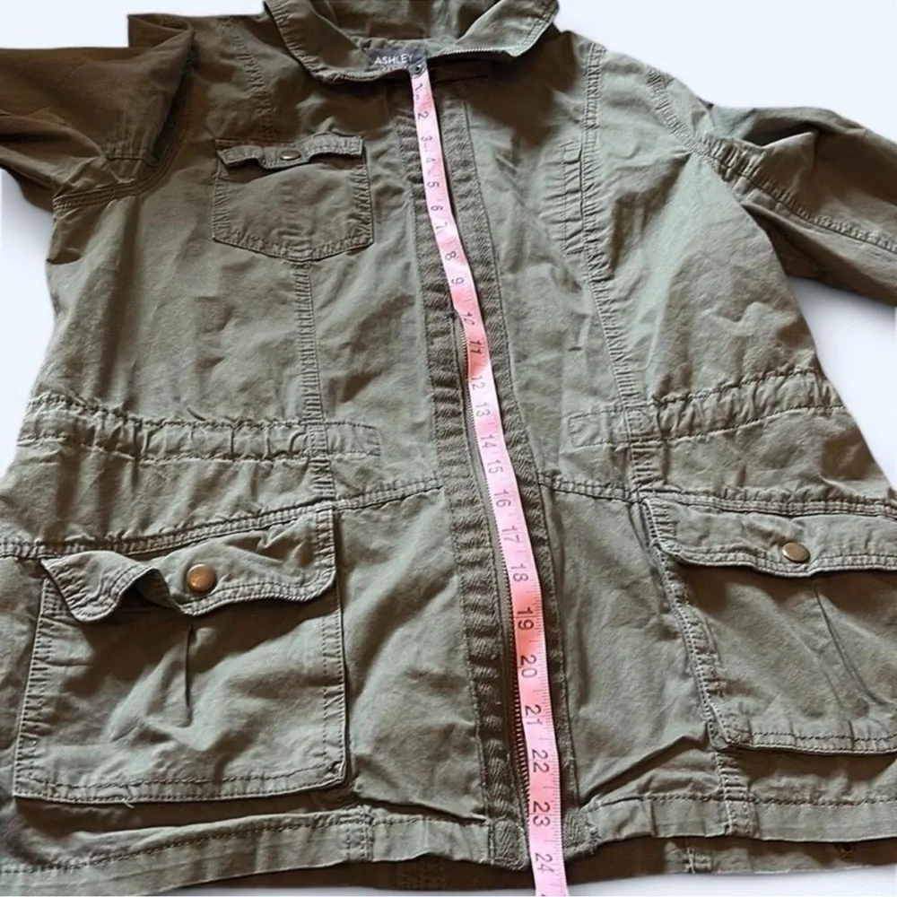 Ashley by 26 International Youth Green Utility Jacket Military Anorak Size Large